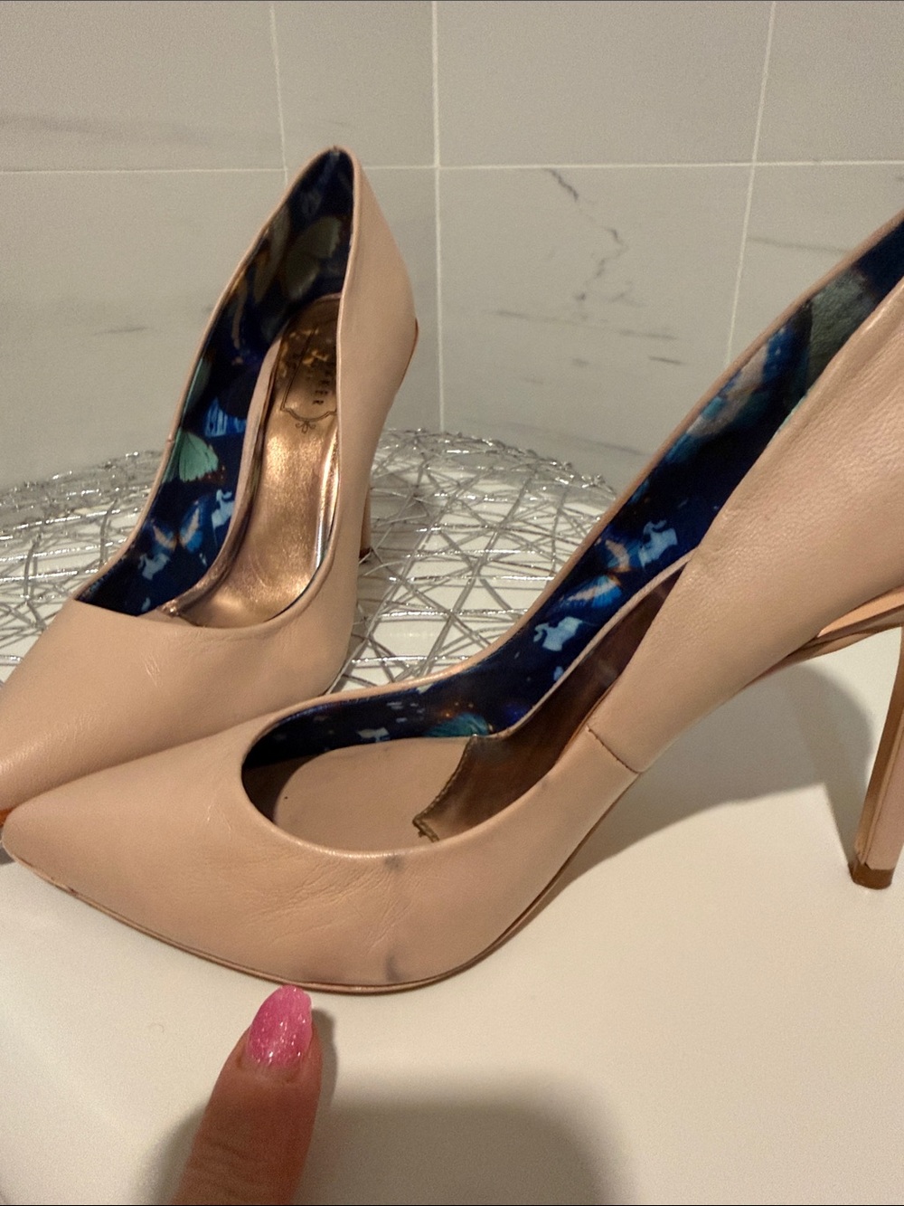 Ted Baker Kawwa Leather Heels in Rose Size 6.5 - Picture 13 of 14